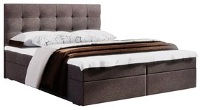 Pat matrimonial Boxspring 160 cm Fade 2 (maro închis) ( cu saltea și sp. depozitare). 1046499