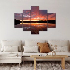 Tablou - Apus de soare peste lac (150x105 cm)