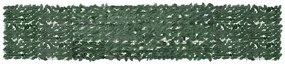 vidaXL Paravan de balcon, frunze verde închis, 400x75 cm