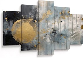 Tablou - Abstracție cu minge de aur (150x105 cm)