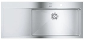 Chiuveta inox Grohe K1000 116x52.1 cm 1 cuva cu picurator orientare dreapta