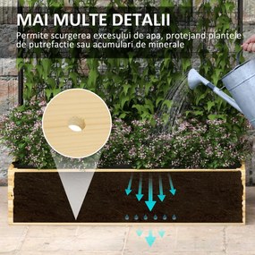 Outsunny Jardinieră Grilaj din Lemn, Ideală pentru Cultivarea Ierburilor și Florilor, Adaugă Farmec Grădinii, Terasei, Verandei | Aosom Romania