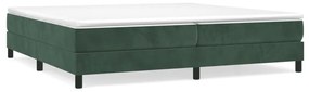 Cadru de pat box spring, verde inchis, 200x200 cm, catifea Verde inchis, 25 cm, 200 x 200 cm