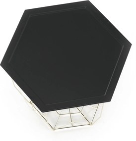 Măsuţă auxiliară, negru/auriu, BELOR