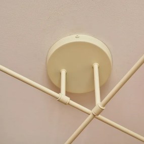 Plafonieră aplicată MOON 4xE27/15W/230V crem