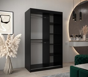 Dulap de haine 120 cm Mokka (Negru). 1126025