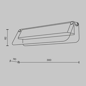 Aplica de perete LED design minimalist Flat, fumuriu