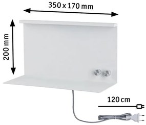 Corp de iluminat dimabil cu raft și USB LED/4,5W + LED/1,6W 230V Paulmann 78919