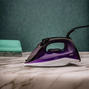 Fier de calcat Oliver Voltz OV51050E, 2400W, 220 ml, Auto-curatare, Violet/Negru