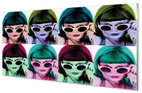 Tablouri acrilice ochelari de păr colorate pentru femeie