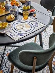 Masa dining, negru, din lemn de salcam, Lope