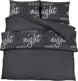 vidaXL Set cu husă de pilotă, negru, 225x220 cm, bumbac