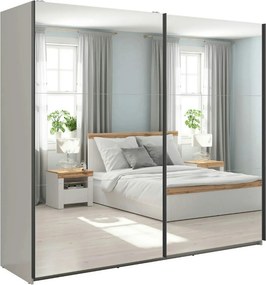 Dressing TETRIX, casmir, PAL, cu 2 usi si oglinzi, 220x60x196 cm
