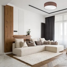 Plafonieră SIRJA DOUBLE 4xE27/15W/230V d. 45 cm maro