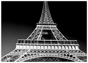Tablou - Turnul Eiffel, alb-negru (70x50 cm)