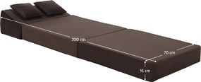 Saltea pliabilă/fotoliu extensibil, 2 in 1, maro Taupe, PELOS