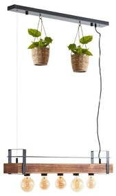 Brilliant - Lustră suspendată pe cablu BANKWOOD 5xE27/28W/230V plop