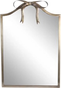 Oglindă decorativă din metal cu fundă, finisaj alamă antichizată, 30,5 x 44 cm, „Bow"