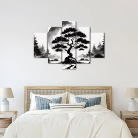 Tablou – Bonsai alb-negru (150x105 cm)