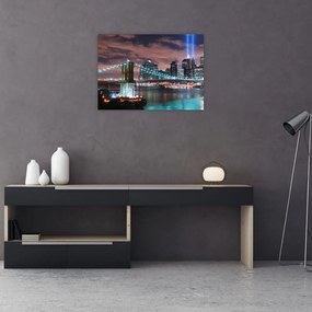 Tablou pe sticlă - New York, Manhattan (70x50 cm)
