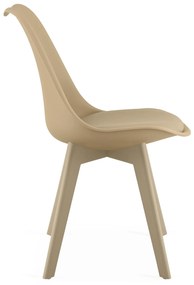 Scaun bej BALI MARK cu picioare bej