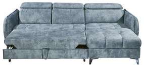 Coltar ext. Togo, Stanga - Dreapta, Smoke Blue, 2600 x 820 х 1760 mm.
