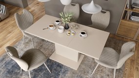 Mazzoni ASTON MINI Bej (Șampanie) - MĂSUȚĂ DE CAFEA MODERNĂ EXTENSIBILĂ REGLABILĂ PE ÎNĂLȚIME MASĂ TRANSFORMABILĂ