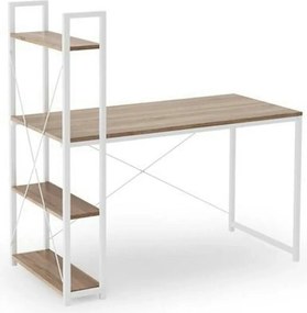 Birou NARVIK B1, alb/stejar sonoma, 120x64x120 cm