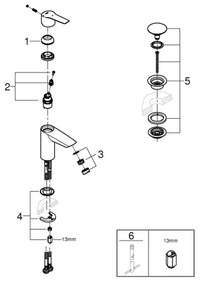 GROHE 23551002 - Baterie pentru lavoar START, mărime S, crom lucios