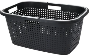 Coș de rufe reciclat cu mânere 38 l, 60 x 40 x 26cm, antracit