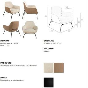 Fotoliu elegant design italian Ardath