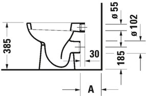 Vas WC pe pardoseală Duravit D-CODE 21080900002, ceramică, alb lucios