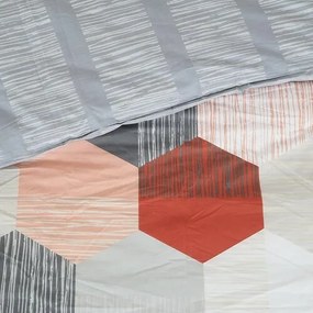 Lenjerie de pat bumbac creponat B.E.S. PetroviceTop Class Honey Comb, 140 x 200 cm, 70 x 90 cm