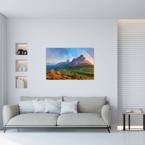 Tablou cu curcupeu deasupra stâncilor (90x60 cm)