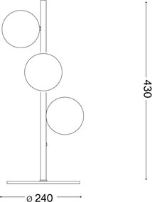 Ideal Lux - Lampă de masă LED PERLAGE 3xG9/3W/230V auriu/alb