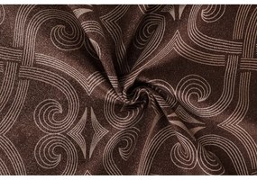 Lenjerie de pat maro din bumbac satinat pentru pat dublu 200x200 cm Pandora – Mijolnir