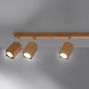 Spot KEKE 6xGU10/40W/230V stejar Sollux SL.1039