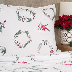 Lenjerie de pat din bumbac 4Home Christmas Holly, 140 x 200 cm, 70 x 90 cm