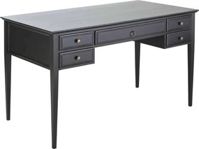 Birou lemn masiv gri Noir Antracit, 132 × 70 × 78 cm