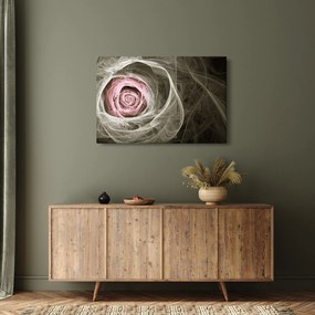 Tablou - Abstract trandafir roz deschis roz (90x60 cm)