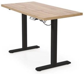 Masa de birou cu functie de reglare a inaltimii B54 stejar artizan/negru L120 cm