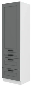 Dulap de bucătărie pentru alimente Lucid 60 DKS 210 3S 1F (dustgrey + alb). 1045560