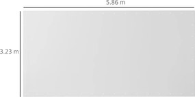 Outsunny Acoperiș pentru Carport 10 x 20 ft, Prelată de Schimb Rezistentă la UV cu Corzi Elastice, Albă | Aosom Romania