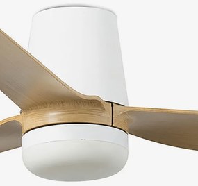 Ventilator LED dimabil FARO 33829WT-1TW PUNT TUB M 18W/230V maro/alb d. 132 cm WT + telecomandă