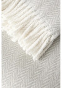 Pled din amestec de bumbac Euromant Skyline, 140 x 180 cm, gri deschis