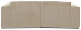 Canapea bej din catifea reiată 202 cm Sting - Scandic