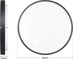 Brilagi - Corp de iluminat LED reglabil GLASS POOL DOUBLE, 80 W, 230 V, 60 cm, negru + telecomandă