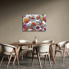 Tablou cu bile pictate (70x50 cm)