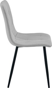 Gri deschis scaun bucatarie LIBRA cu picioare negre