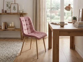 Scaun de masa SPLIT VELVET, roz